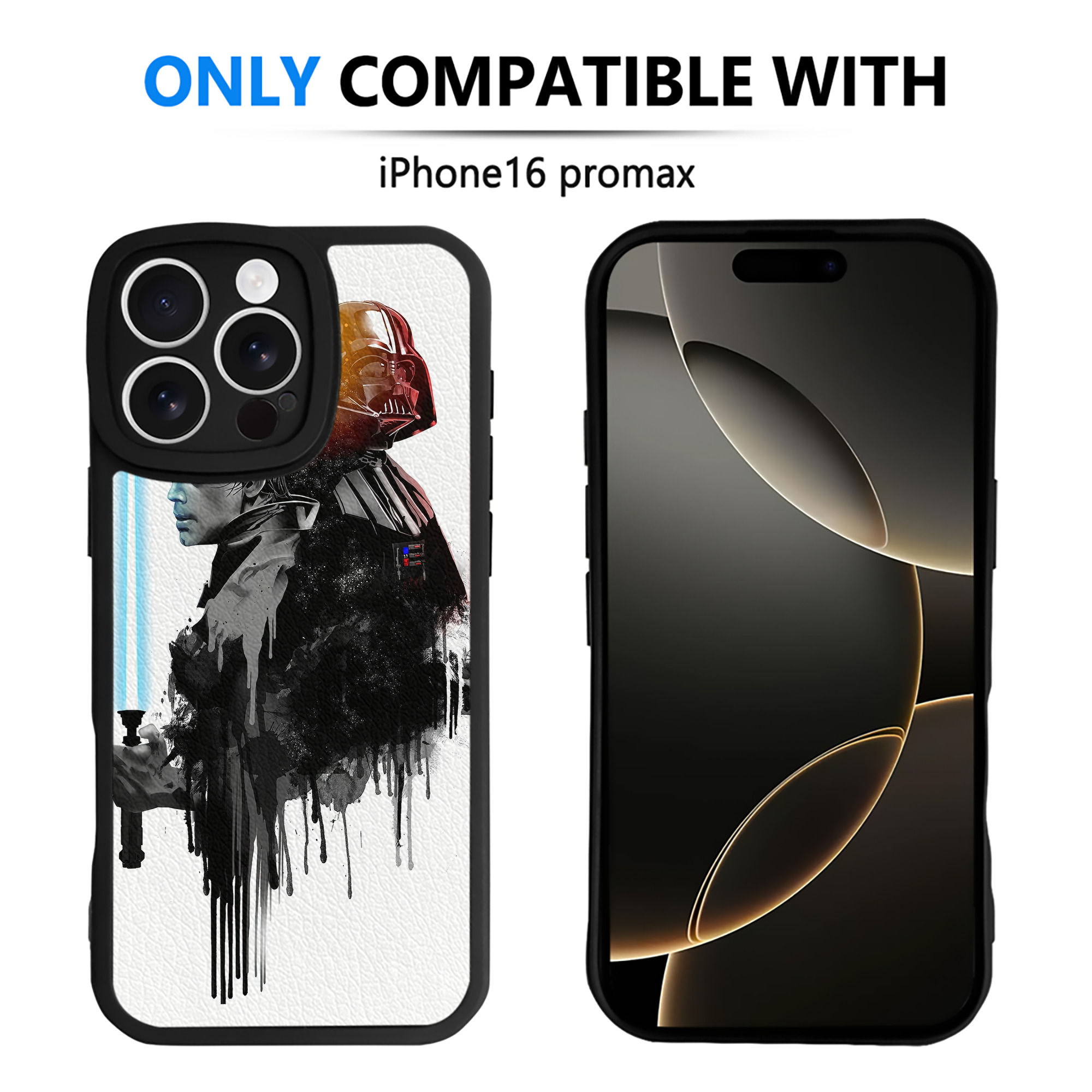 （画像用） スター・ウォーズ Star Wars 【iPhone 16シリーズ対応】シリコンスマホケース（レザー調） 材質：シリコン